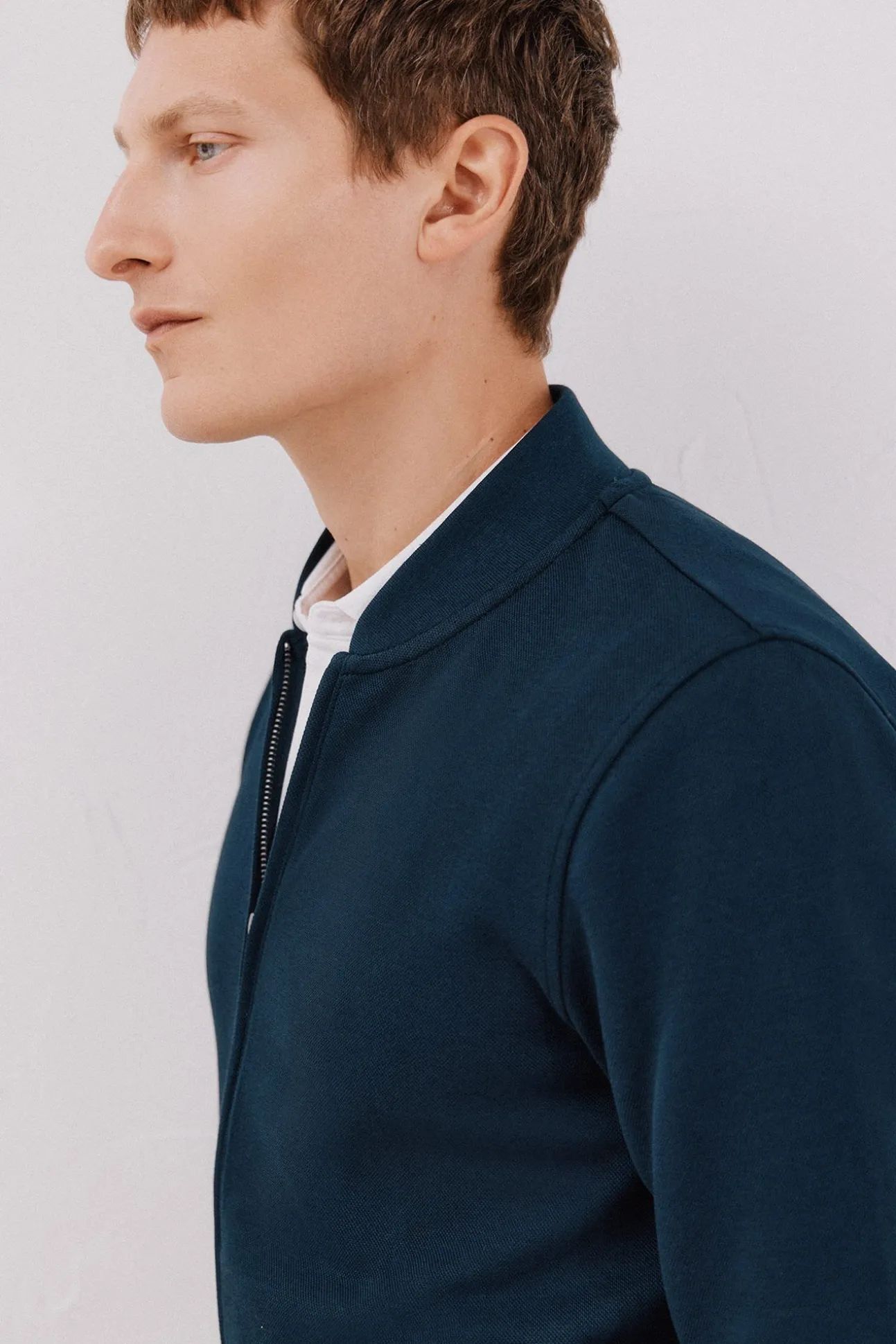 Cárdigan cuello bomber