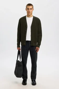 Cárdigan cuello en pico 100% algodón orgánico