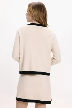 Cárdigan de botones dorados con viscosa