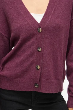 Cárdigan de punto abotonado con viscosa