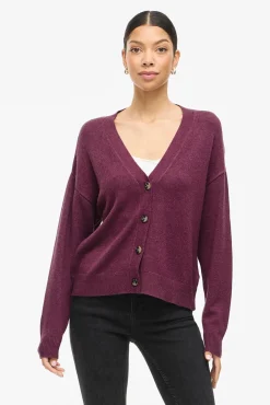 Cárdigan de punto abotonado con viscosa