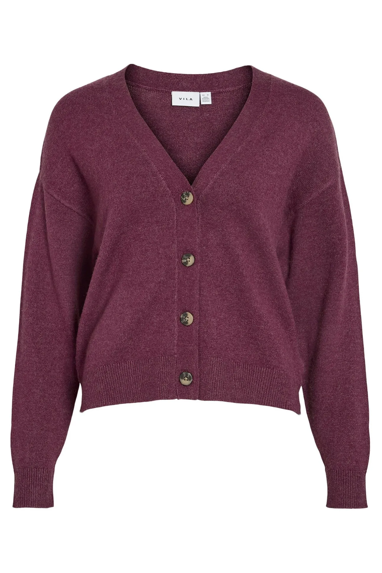 Cárdigan de punto abotonado con viscosa