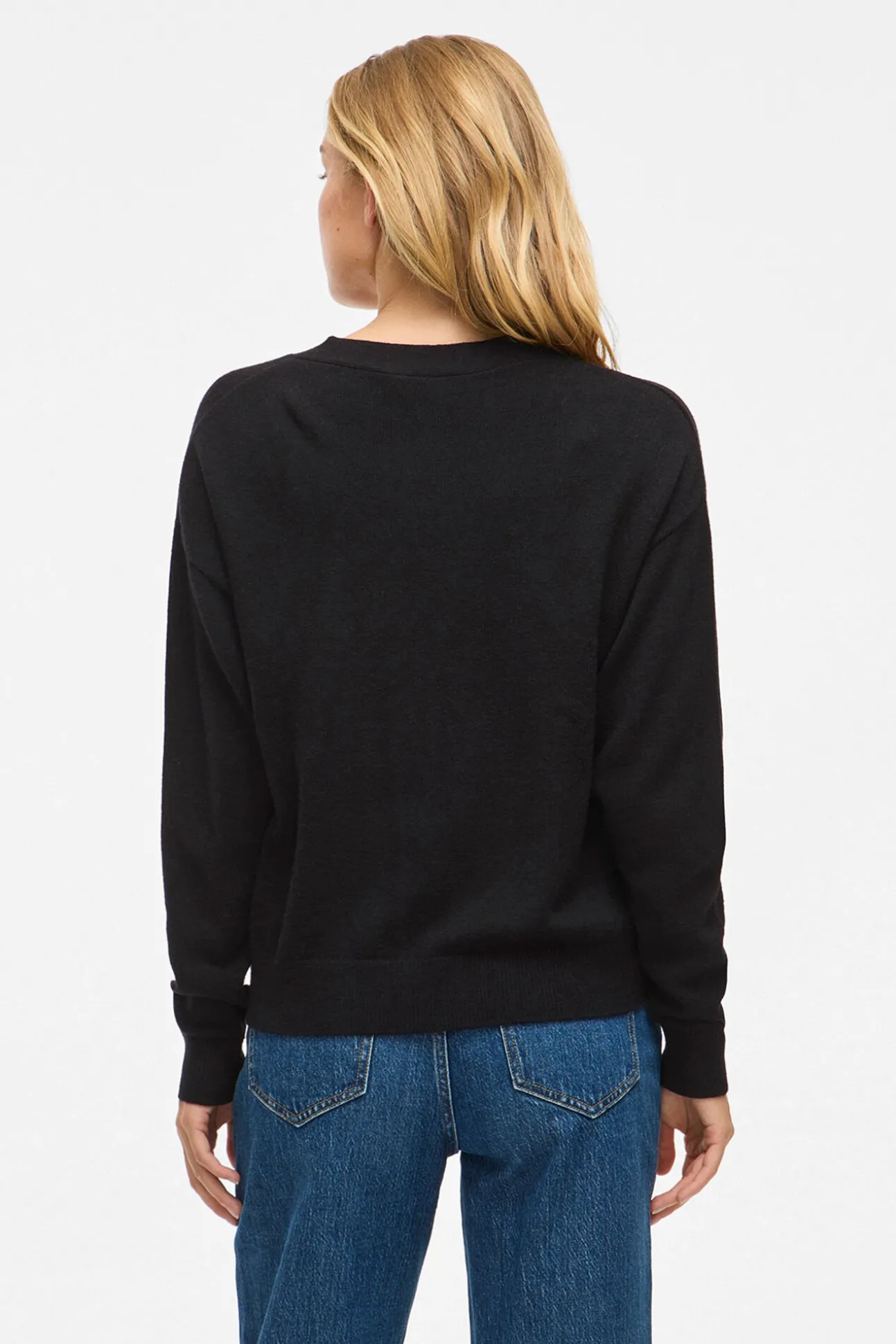 Cárdigan de punto abotonado con viscosa