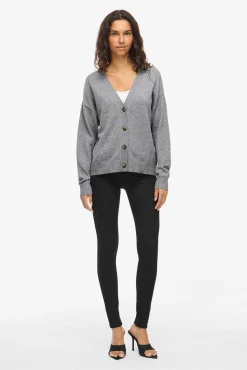 Cárdigan de punto abotonado con viscosa