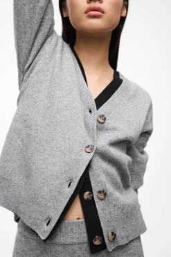 Cárdigan de punto abotonado con viscosa