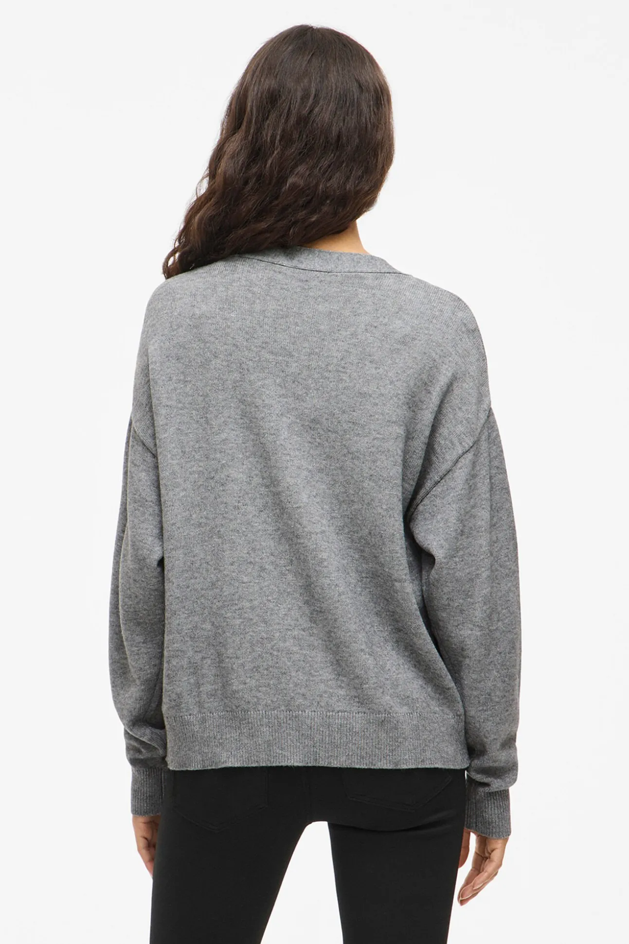 Cárdigan de punto abotonado con viscosa