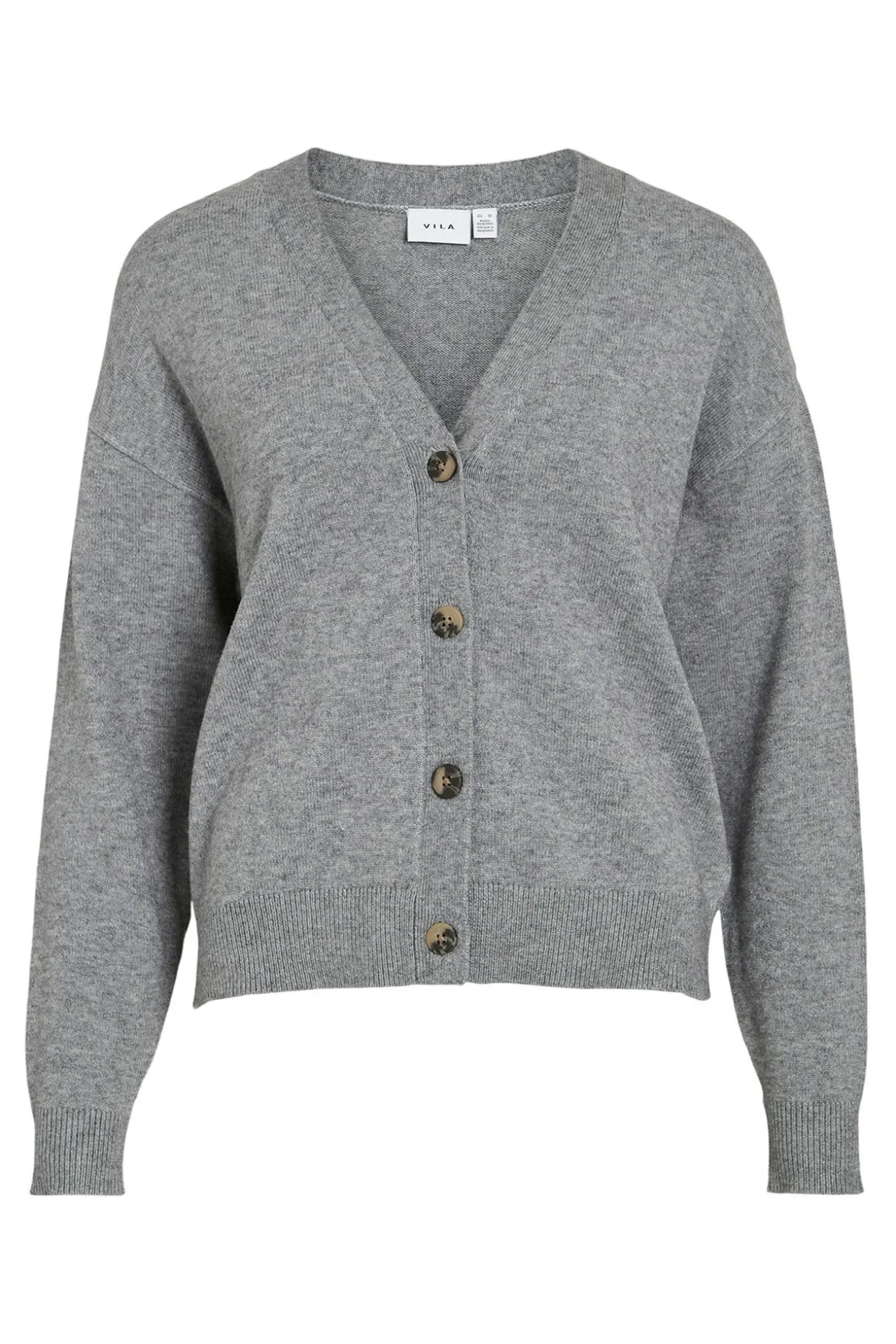 Cárdigan de punto abotonado con viscosa