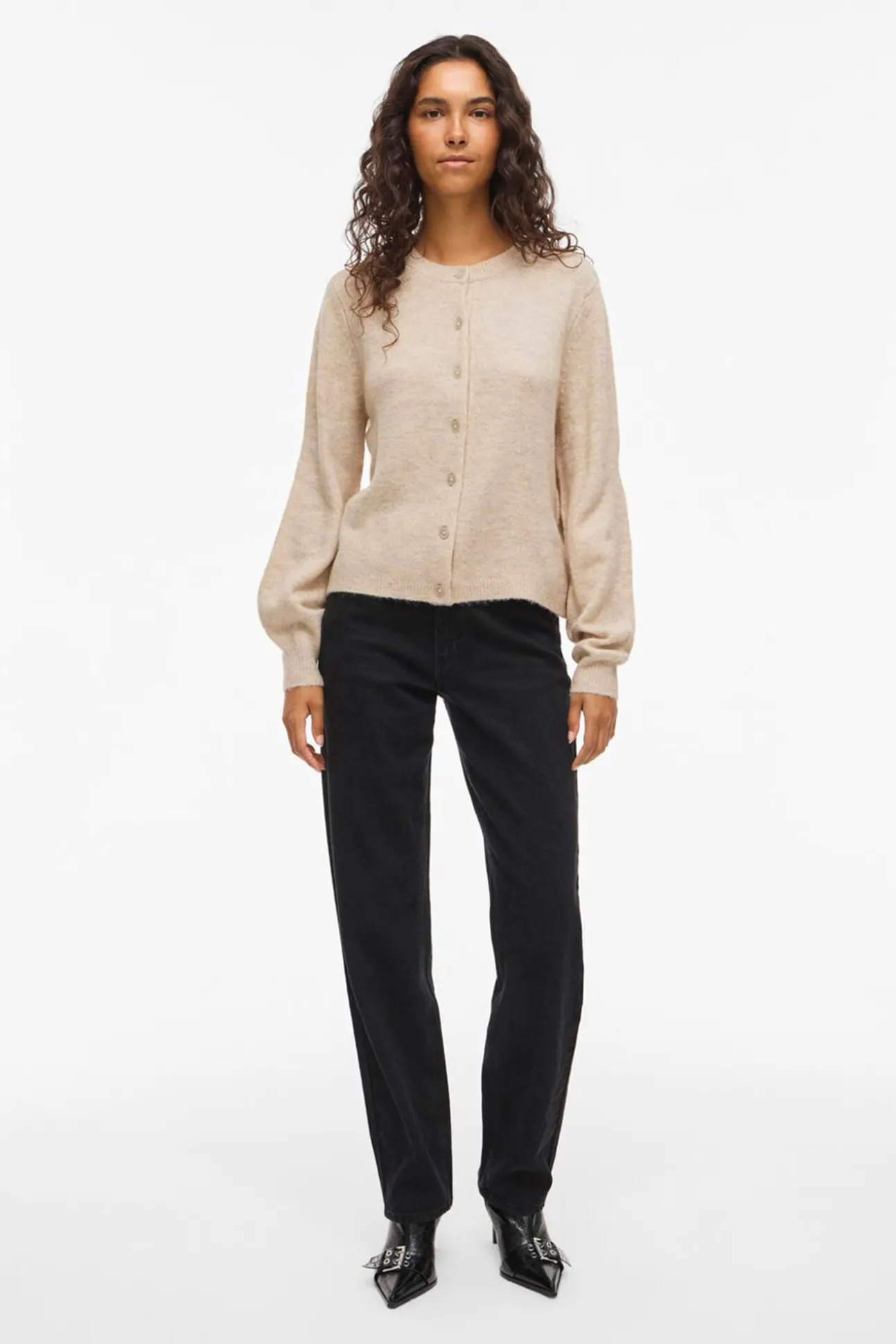 Cárdigan de punto abotonado