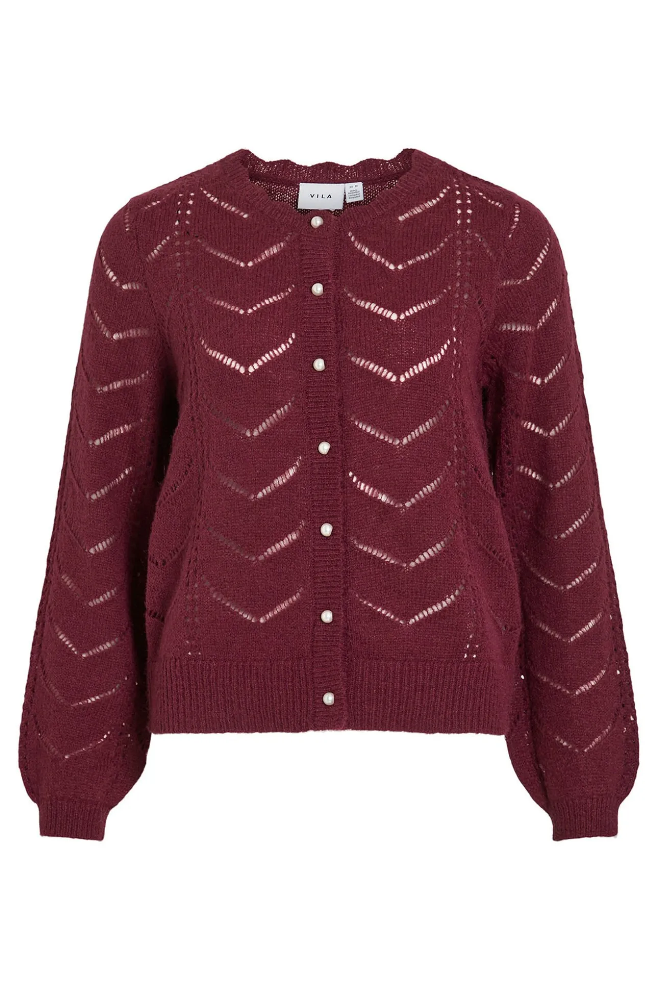 Cárdigan de punto con calados