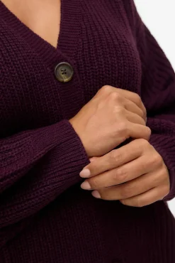 Cárdigan de punto frío talla grande