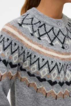 Cárdigan de punto greca