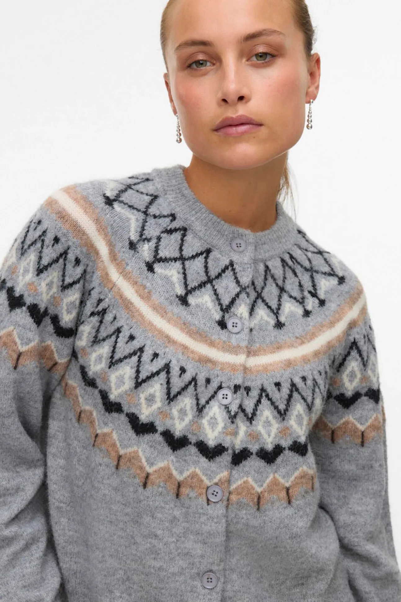 Cárdigan de punto greca