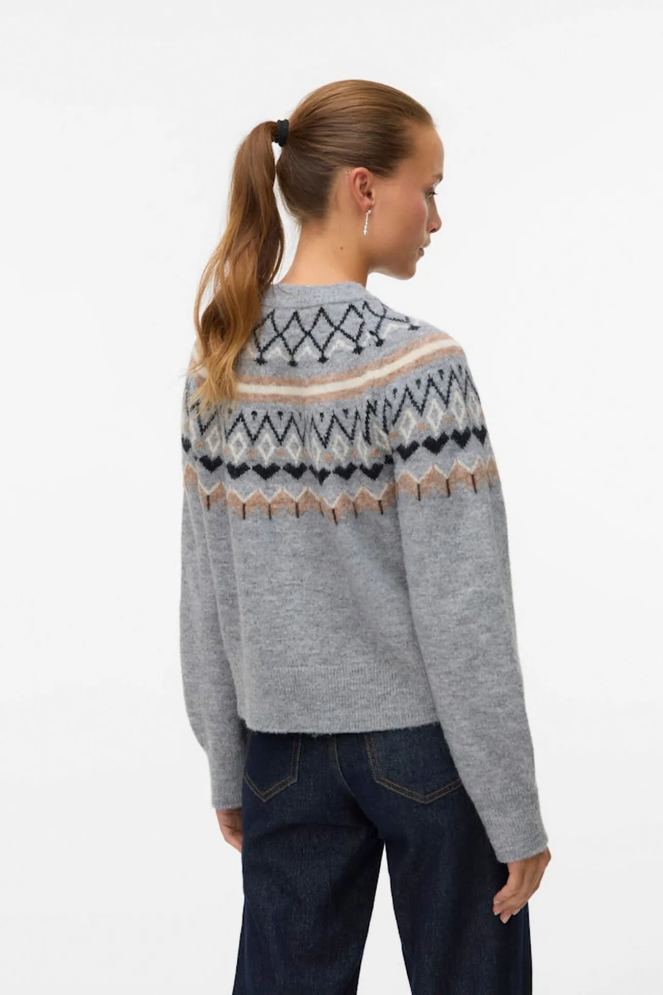 Cárdigan de punto greca