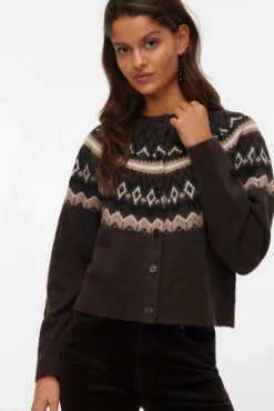 Cárdigan de punto greca