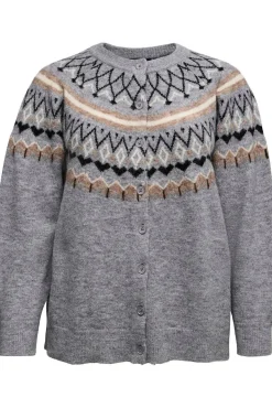 Cárdigan de punto greca talla grande