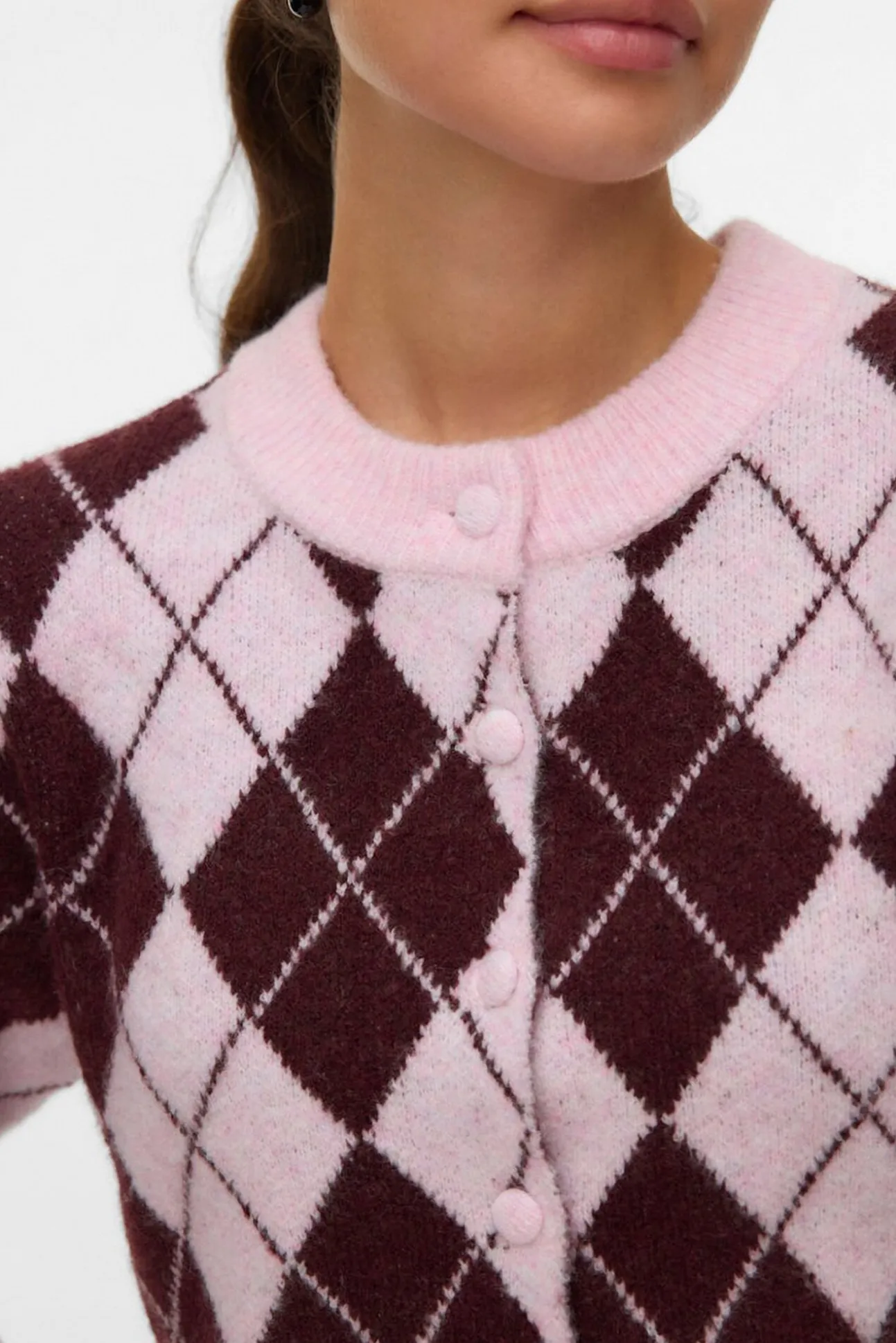 Cárdigan estampado rombos