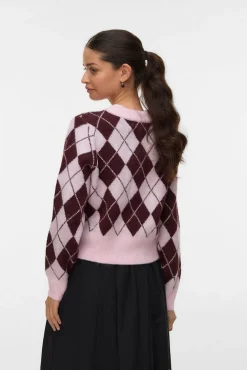 Cárdigan estampado rombos