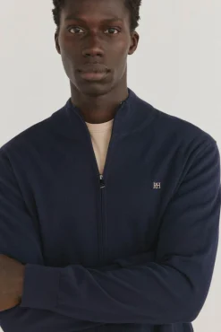 Cárdigan fino algodón premium cremallera