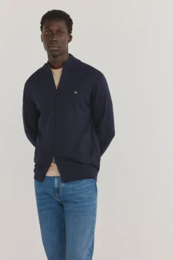 Cárdigan fino algodón premium cremallera