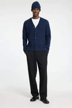 Cárdigan lana cuello pico