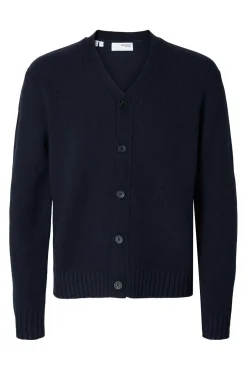 Cárdigan lana cuello pico