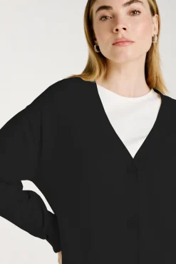 Cárdigan largo de punto con viscosa