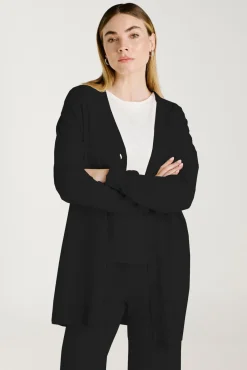 Cárdigan largo de punto con viscosa