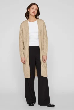 Cárdigan largo de punto con viscosa