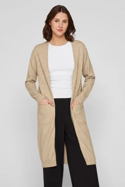 Cárdigan largo de punto con viscosa