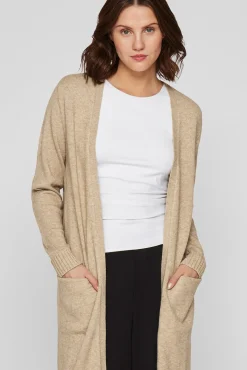 Cárdigan largo de punto con viscosa