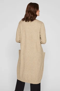 Cárdigan largo de punto con viscosa