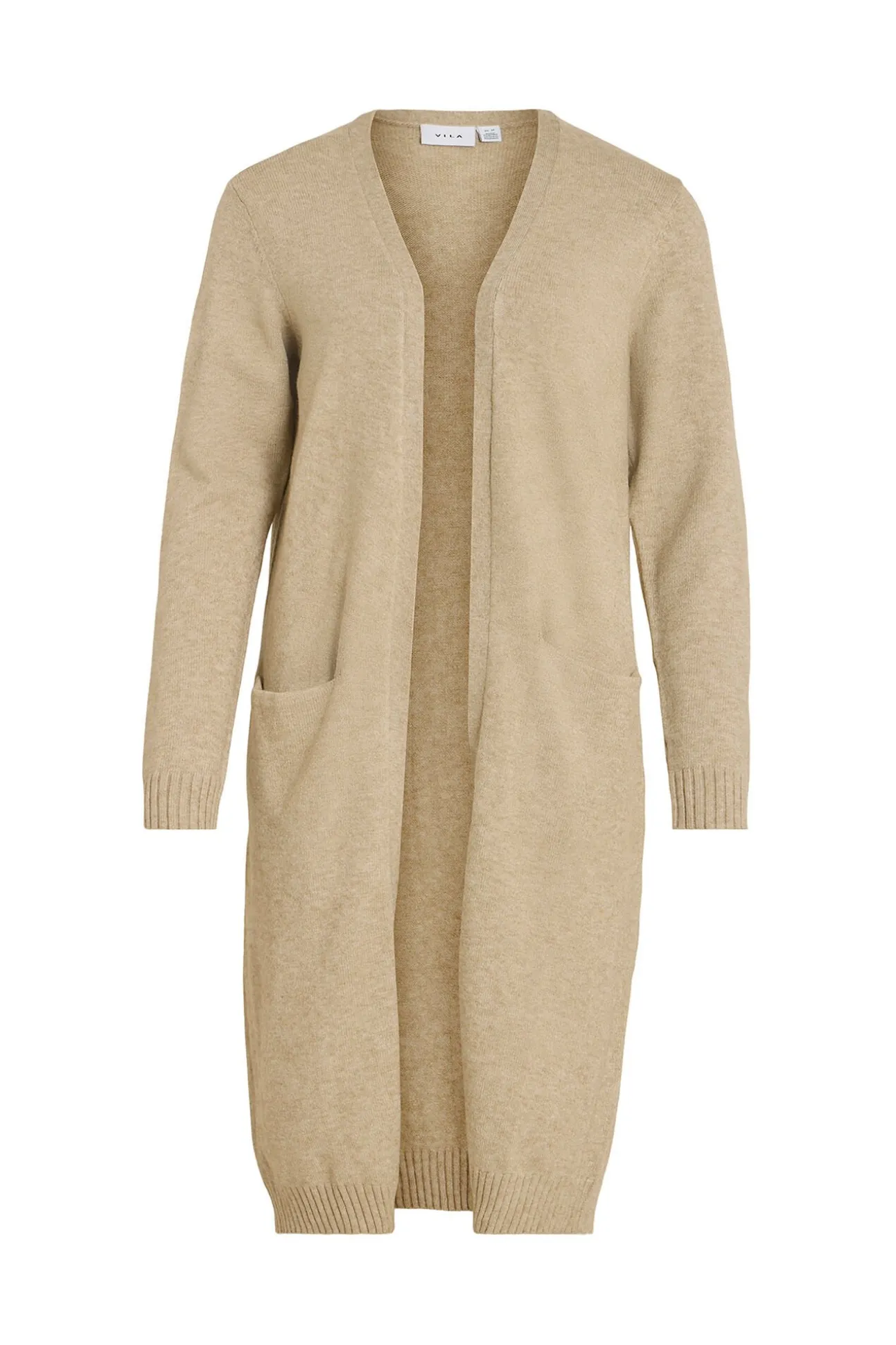 Cárdigan largo de punto con viscosa