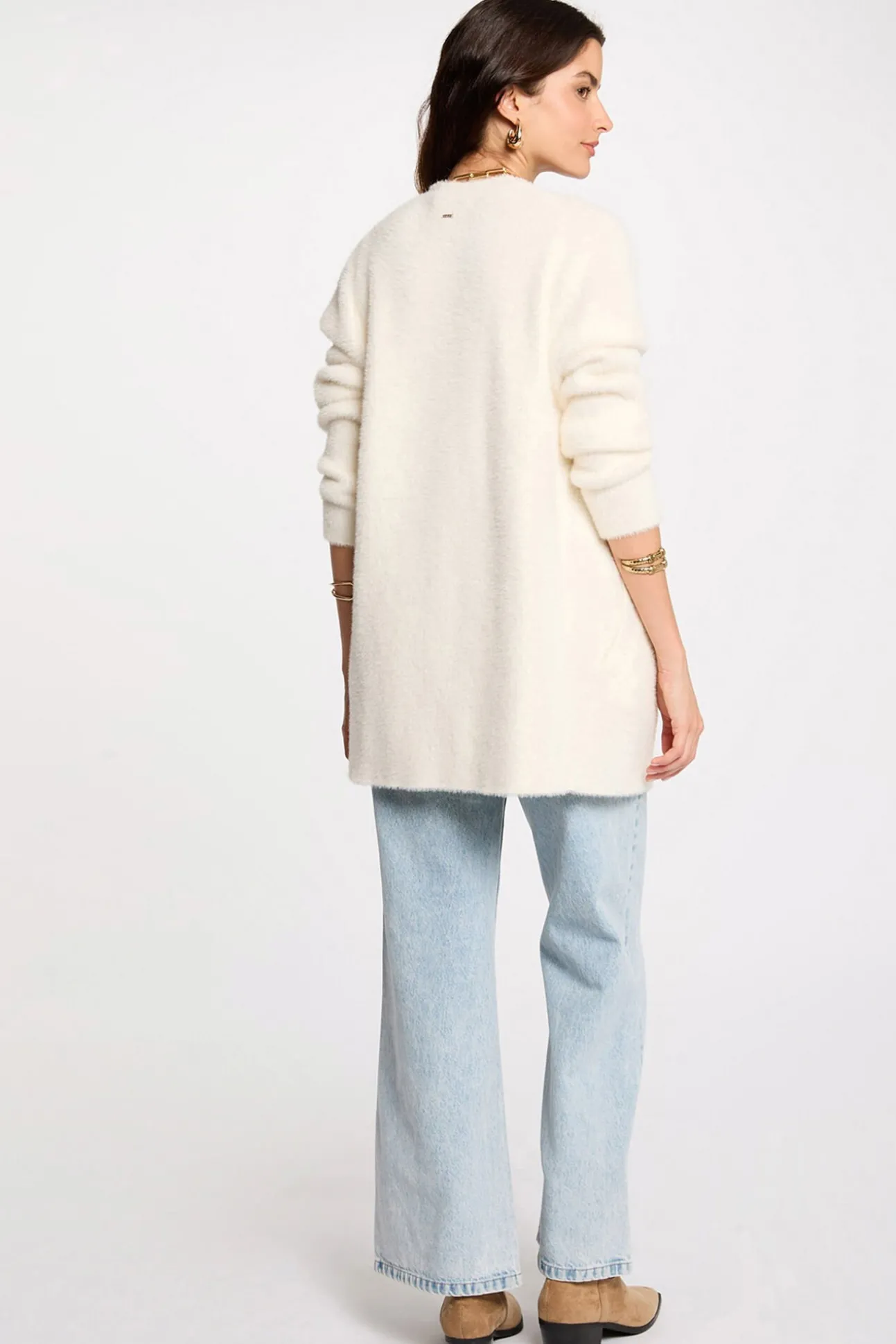 Cárdigan largo punto aterciopelado