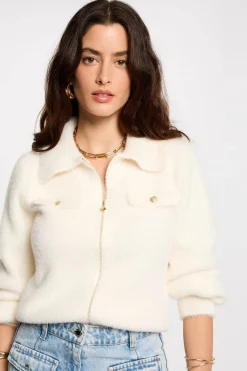 Cárdigan manga larga cuello de solapa