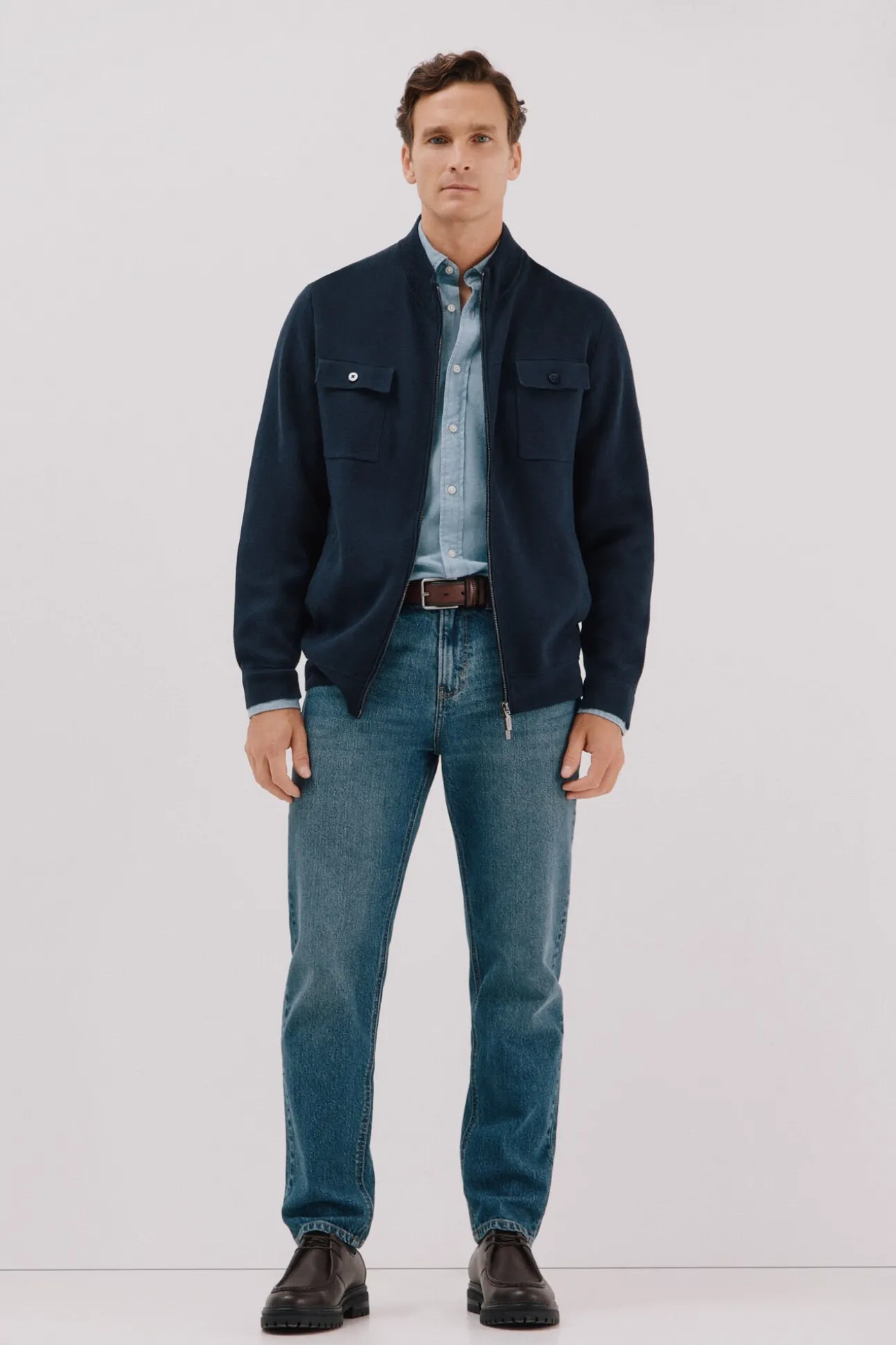 Cárdigan navidad punto algodón cierre cremallera