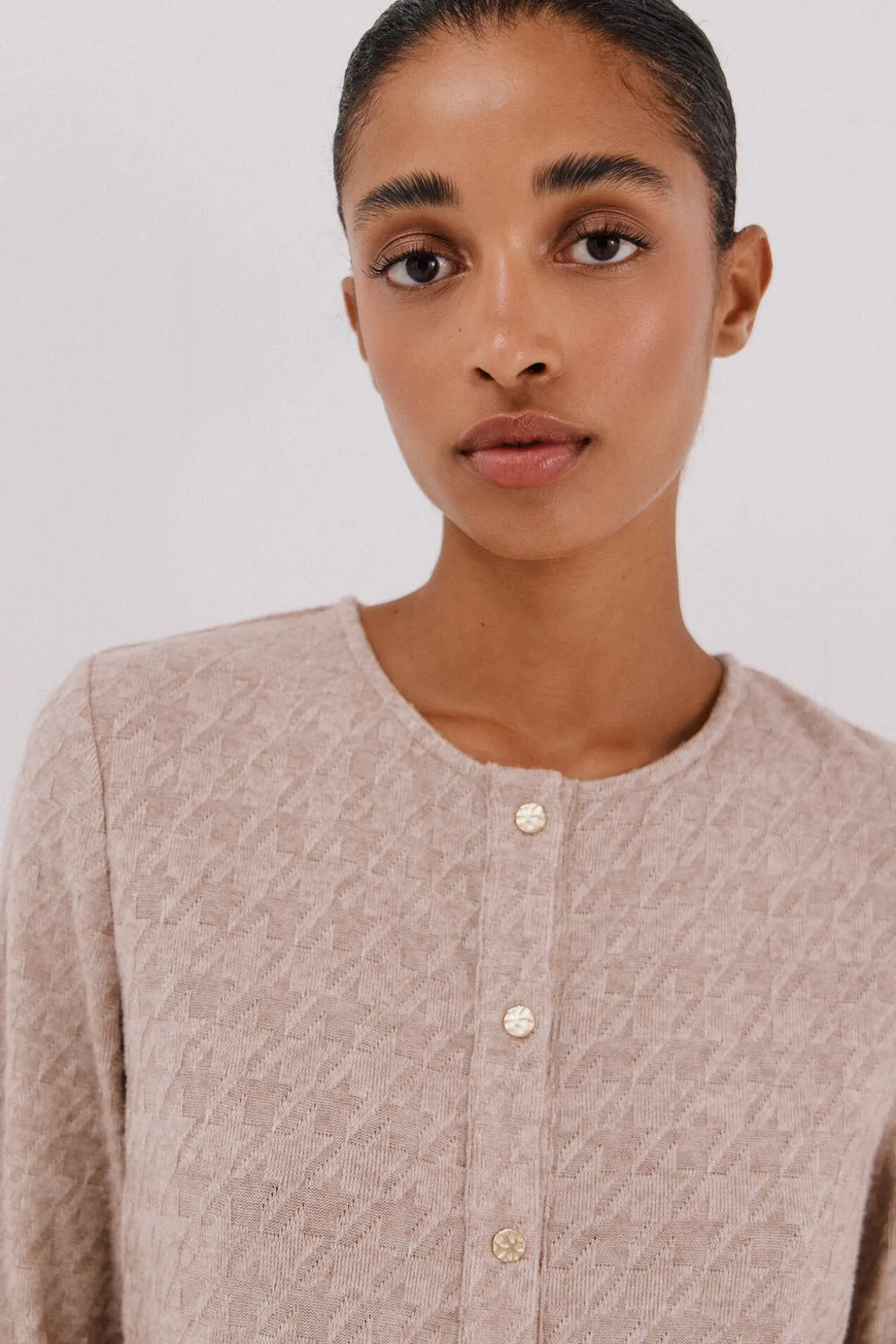 Cárdigan pata de gallo