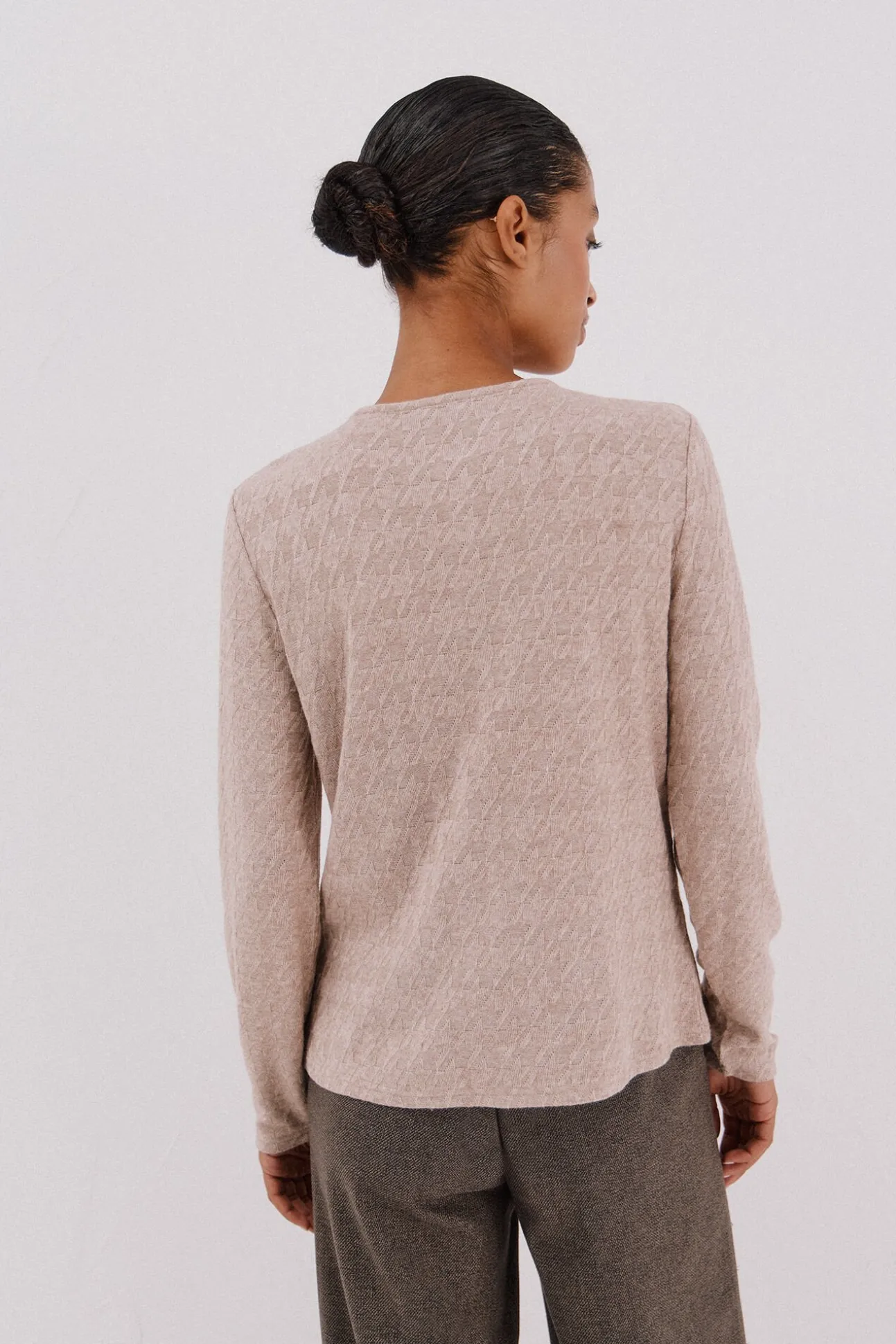 Cárdigan pata de gallo