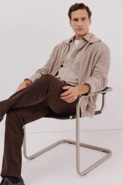 Cárdigan punto algodón cierre cremallera