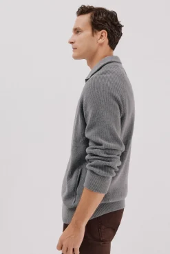 Cárdigan punto algodón cierre cremallera