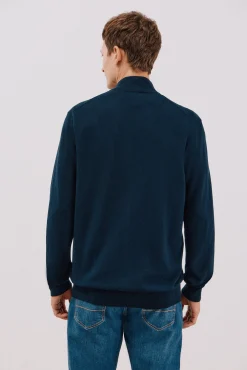 Cárdigan punto fino algodón cremallera