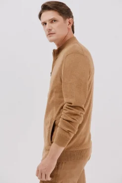 Cárdigan punto fino algodón cremallera