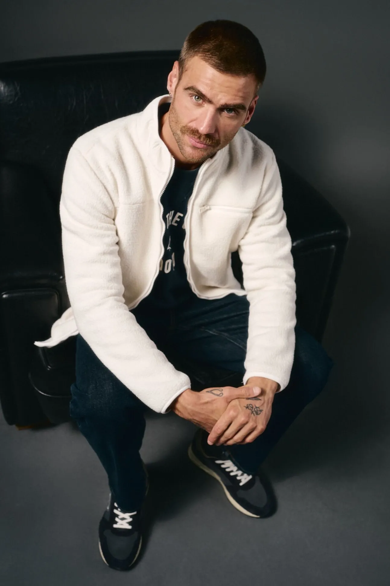 Cárdigan tejido sherpa