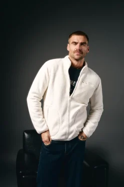 Cárdigan tejido sherpa