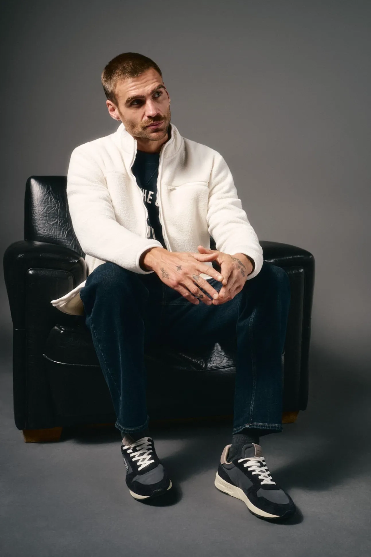 Cárdigan tejido sherpa