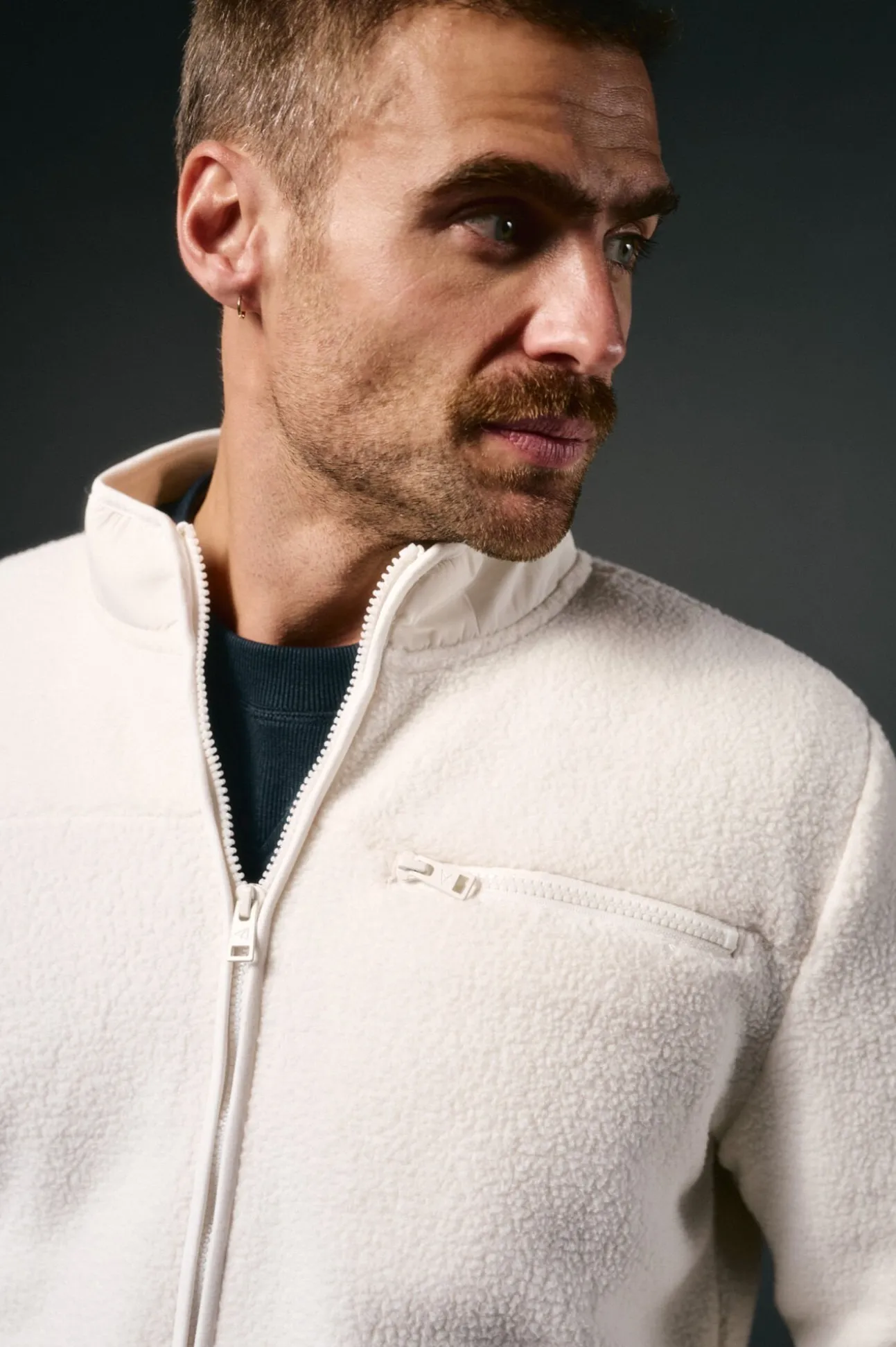 Cárdigan tejido sherpa