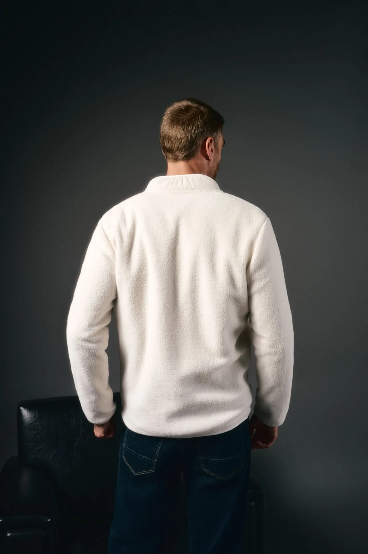 Cárdigan tejido sherpa