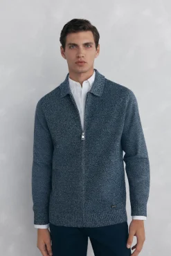 Cárdigan torzal cremallera