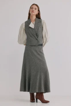 Elsa. Chaleco cuadros