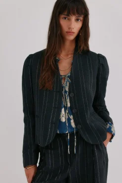 Estela. Blazer a rayas