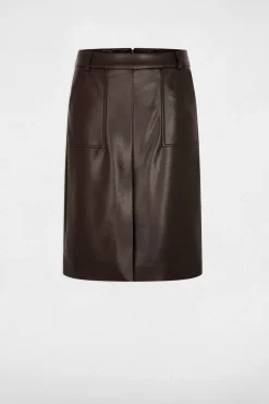 Falda ajustada cuero sintético